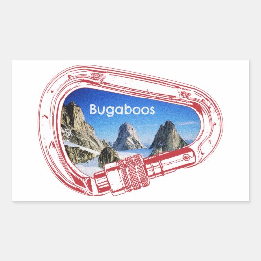 Bugaboos Climbing Carabiner Rechteckiger Aufkleber (Vorderseite)