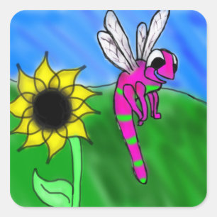 Bugaufkleber Quadratischer Aufkleber