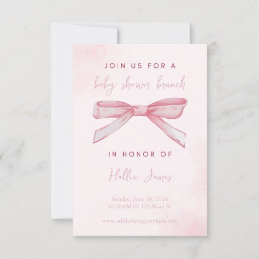 Bugbaby-Dusche Einladung (Vorderseite)