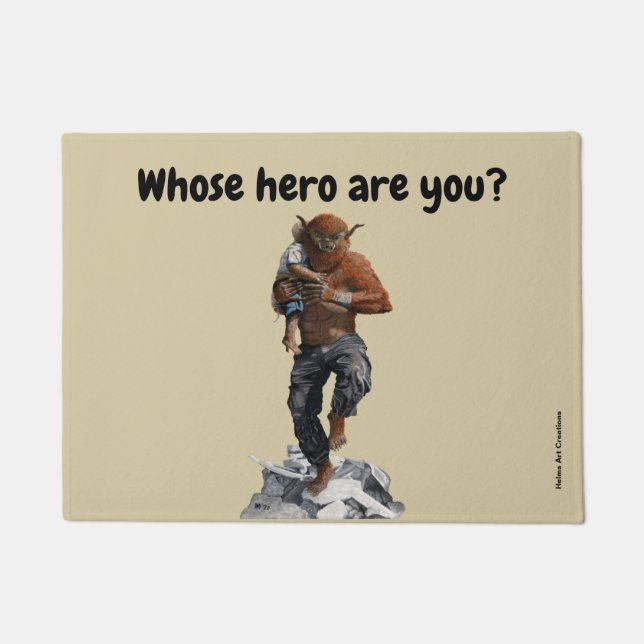 Bugbär Hero Rettung Kinderfantasie Art Door Mat Fußmatte (Vorderseite)