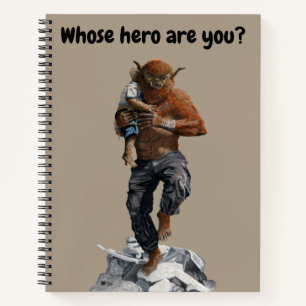 Bugbear Hero Child Rescue Fantasy Art Notebook Notizblock