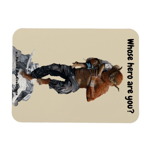 Bugbear Hero Child Rescue Fantasy Flexible Magnet (Horizontal)
