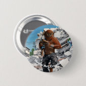 Bugbear hero retcuing Child Fantasy Art Button (Vorne & Hinten)