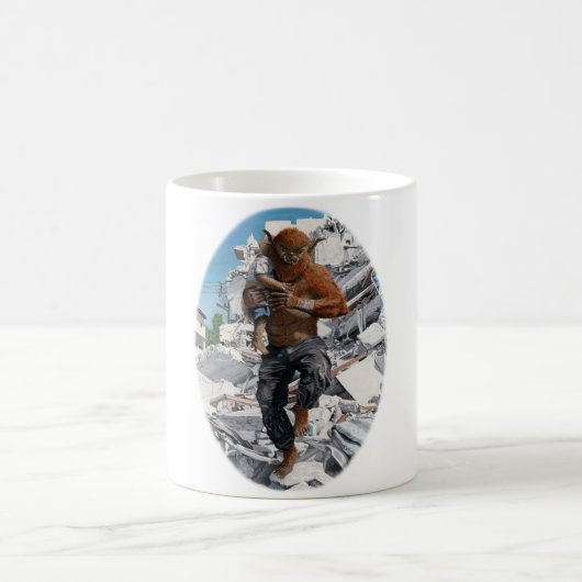 Bugbear hero retcuing Child Fantasy Art Kaffeemasc Kaffeetasse (Mittel)