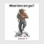 Bugbear Hero Retcuing Child Fantasy Art Sticker (Blatt)