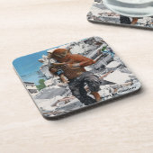 Bugbear hero Rettend Kinderfantasy Plastic Unterse Getränkeuntersetzer (Linke Seite)