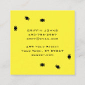 Bugbot-Logo | Technologie- oder Robotik-Marke Quadratische Visitenkarte (Rückseite)