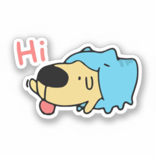 BugCat Capoo cat and dogdog, Kawaii Comic Cat dog Aufkleber