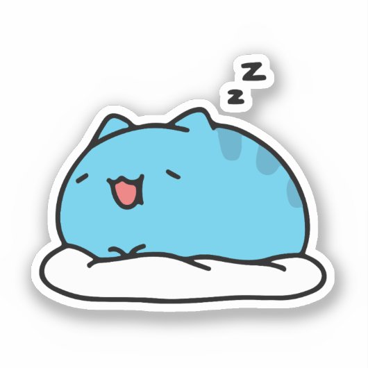 BugCat Capoo cat, Kawaii Comic Cat Liebe Aufkleber (Vorderseite)