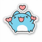 BugCat Capoo cat, Kawaii Comic Cat Liebe Aufkleber (Vorderseite)