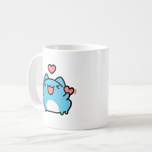 BugCat Capoo cat, Kawaii Comic Cat Liebe Kaffeetasse (Vorderseite Links)