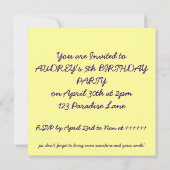 Bugday-Einladung Einladung (Rückseite)