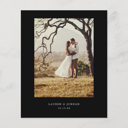 Bugdet Black & White Foto Hochzeit speichern das D (Rückseite)