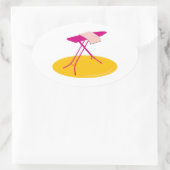 Bügel Ovaler Aufkleber (Tasche)