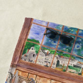 Bügel und Fenster Strandtuch (Beispiel)