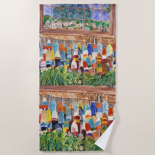 Bügel und Fenster Strandtuch (Vorderseite)