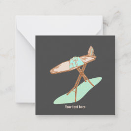 Bügeleisen und -brett, Hausarbeit Mitteilungskarte