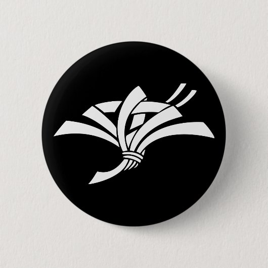 Bügeleisenkranich Button (Vorderseite)