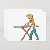 Bügeln Postkarte (Vorne/Hinten)