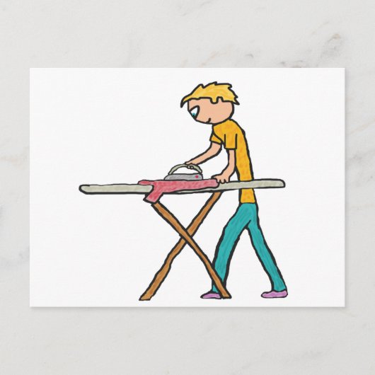 Bügeln Postkarte (Vorderseite)