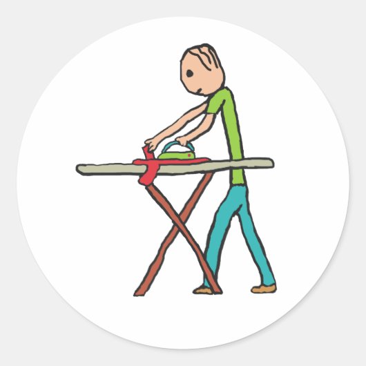 Bügeln Runder Aufkleber (Vorderseite)