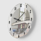 Bügelnder Tag Große Wanduhr (Winkel)