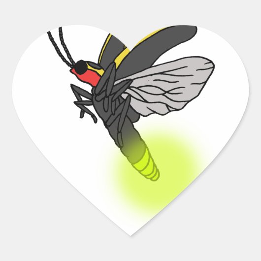 Bugflug 2 beleuchtet Herz-Aufkleber (Vorderseite)