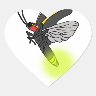 Bugflug 2 beleuchtet Herz-Aufkleber