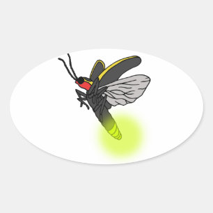 Bugflug 2 beleuchtet ovaler aufkleber