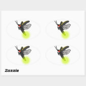 Bugflug 2 beleuchtet ovaler aufkleber (Blatt)