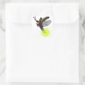 Bugflug 2 beleuchtet quadratischer aufkleber (Tasche)