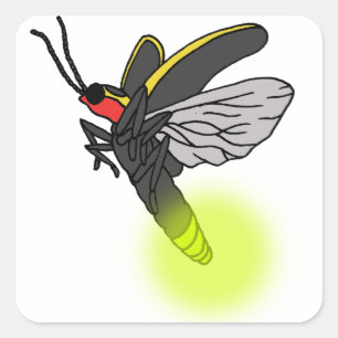 Bugflug 2 beleuchtet quadratischer aufkleber