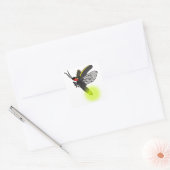 Bugflug 2 beleuchtet quadratischer aufkleber (Umschlag)