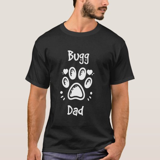 Bugg-Vater Boston Terrier Pug Mix Hundebesitzer T-Shirt (Vorderseite)
