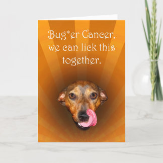 Buggerkrebs, Lippenlecken bei Hunden, gesund werde Karte