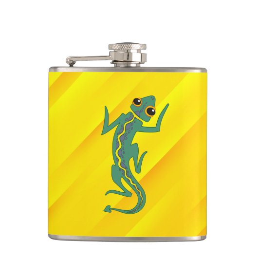 Buggi Green Lizard Artistic Clipart-27847 Flachmann (Vorderseite)