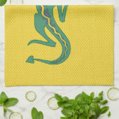 Buggi Green Lizard Artistic Clipart-27847 Geschirrtuch (Gefaltet)