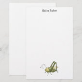 Buggin Sie auch · Heuschrecke Briefpapier (Vorne/Hinten)