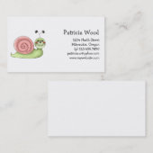 Buggin Sie · Grüne u. rosa Schnecke Visitenkarte (Vorne/Hinten)