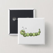 Buggin Sie · Lächelnde Raupe Button (Vorne & Hinten)