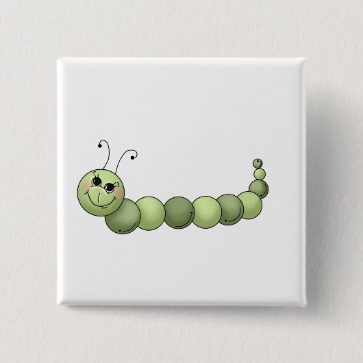 Buggin Sie · Lächelnde Raupe Button (Vorderseite)