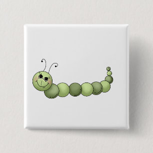 Buggin Sie · Lächelnde Raupe Button