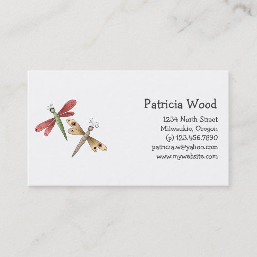 Buggin Sie · Libellen Visitenkarte (Vorderseite)