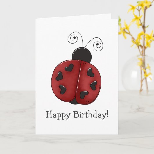 Buggin' You Wieder ・ Ladybug Karte (Gelbe Blume)