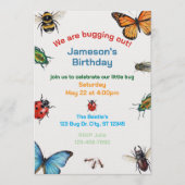 Bugging Out Kids Illustrated Birthday Einladung (Vorderseite)