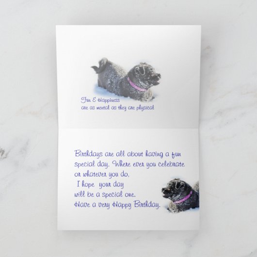 Buggs Dog in Snow-Karte anpassen Sie jede Gelegenh Karte (Innenseite)