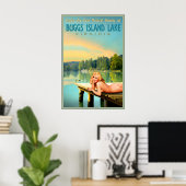 Buggs Island Lake Virginia Marilyn Monroe Pin U Poster (Heimbüro)