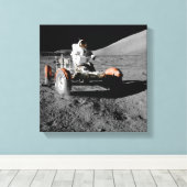 Buggy des Mondlandeastronaut Leinwanddruck (Insitu (Holzboden))