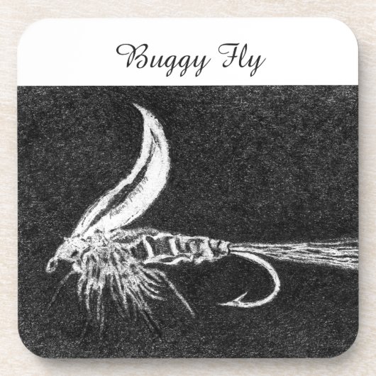 "Buggy Fly" Foreut Nassfliegen Untersetzer (Vorderseite)