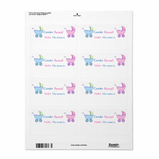 Buggy für Babydusche: Geschlecht (Vorne)